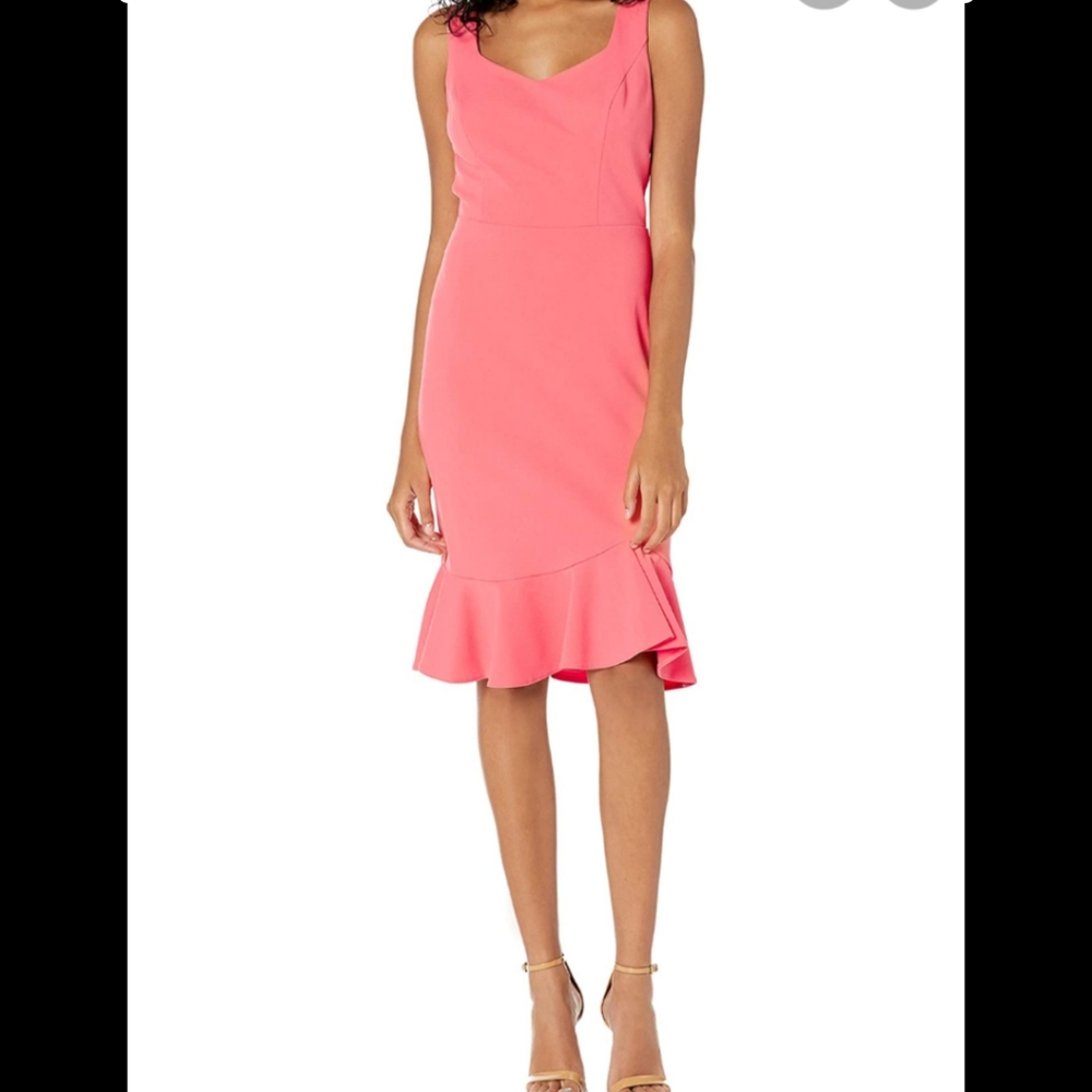 Betsy Johnson Coral Midi Dress